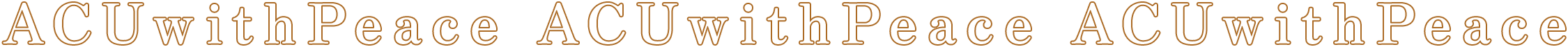 ACUwithPeace ACUwithPeace ACUwithPeace